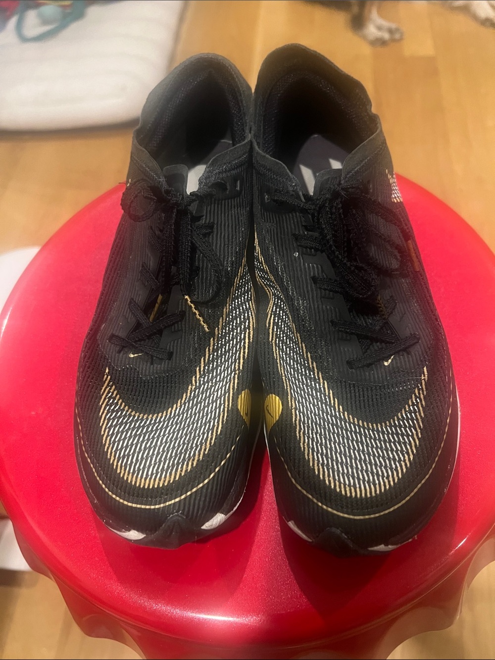 Nike Women's Vaporfly Next% 2 Running Shoes - Black/Gold Size 8.5